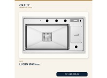 Crauf Lusso 1060 İnox 86×49 cm Evye + Lusso 4030 Çelik Batarya 5 Parça Premium Set Crauf Lusso 1060 İnox 86×49 cm Evye + Lusso 4030 Çelik Batarya 5 Parça Premium Set