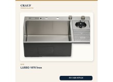 Crauf Lusso 1070 İnox 76×48 cm Evye + Lusso 4030 Çelik Batarya 5 Parça Premium Set Crauf Lusso 1070 İnox 76×48 cm Evye + Lusso 4030 Çelik Batarya 5 Parça Premium Set