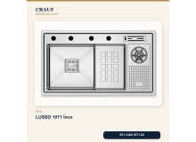Crauf Lusso 1071 İnox 84×48 cm Evye + Lusso 4030 Çelik Batarya 5 Parça Premium Set Crauf Lusso 1071 İnox 84×48 cm Evye + Lusso 4030 Çelik Batarya 5 Parça Premium Set