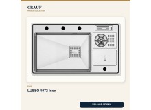 Crauf Lusso 1072 İnox 86×50 cm Evye + Lusso 4030 Çelik Batarya 5 Parça Premium Set Crauf Lusso 1072 İnox 86×50 cm Evye + Lusso 4030 Çelik Batarya 5 Parça Premium Set
