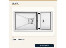 Crauf Lusso 1085 İnox 82×43 cm Evye + Lusso 4030 Çelik Batarya 5 Parça Premium Set Crauf Lusso 1085 İnox 82×43 cm Evye + Lusso 4030 Çelik Batarya 5 Parça Premium Set