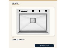 Crauf Lusso 6391 İnox 64×49 cm Evye + Lusso 4030 Çelik Batarya 5 Parça Premium Set Crauf Lusso 6391 İnox 64×49 cm Evye + Lusso 4030 Çelik Batarya 5 Parça Premium Set