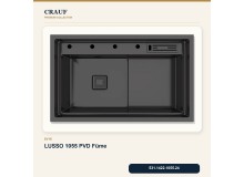 Crauf Lusso 1055 PVD Füme 80×48 cm Evye + Lusso 4030 PVD Füme Batarya 5 Parça Premium Set Crauf Lusso 1055 PVD Füme 80×48 cm Evye + Lusso 4030 PVD Füme Batarya 5 Parça Premium Set