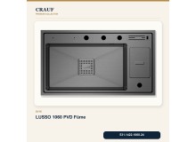 Crauf Lusso 1060 PVD Füme 86×49 cm Evye + Lusso 4030 PVD Füme Batarya 5 Parça Premium Set Crauf Lusso 1060 PVD Füme 86×49 cm Evye + Lusso 4030 PVD Füme Batarya 5 Parça Premium Set