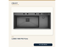 Crauf Lusso 1080 PVD Füme 118×50 cm Evye + Lusso 4030 PVD Füme Batarya 5 Parça Premium Set Crauf Lusso 1080 PVD Füme 118×50 cm Evye + Lusso 4030 PVD Füme Batarya 5 Parça Premium Set