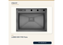 Crauf Lusso 6391 PVD Füme 64×49 cm Evye + Lusso 4030 PVD Füme Batarya 5 Parça Premium Set Crauf Lusso 6391 PVD Füme 64×49 cm Evye + Lusso 4030 PVD Füme Batarya 5 Parça Premium Set
