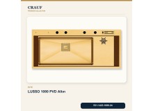 Crauf Lusso 1080 PVD Altın 118×50 cm Evye + Lusso 4030 PVD Altın Batarya 5 Parça Premium Set Crauf Lusso 1080 PVD Altın 118×50 cm Evye + Lusso 4030 PVD Altın Batarya 5 Parça Premium Set