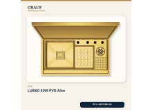 Crauf Lusso 6395 PVD Altın 88×50 cm Evye + Lusso 4030 PVD Altın Batarya 5 Parça Premium Set Crauf Lusso 6395 PVD Altın 88×50 cm Evye + Lusso 4030 PVD Altın Batarya 5 Parça Premium Set