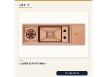 Crauf Lusso 1035 PVD Bakır 79×27 cm Evye + Lusso 4030 PVD Bakır Batarya 5 Parça Premium Set Crauf Lusso 1035 PVD Bakır 79×27 cm Evye + Lusso 4030 PVD Bakır Batarya 5 Parça Premium Set