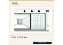 Crauf Lusso 1061 PVD Bakır 100×48 cm Evye + Lusso 4030 PVD Bakır Batarya 5 Parça Premium Set Crauf Lusso 1061 PVD Bakır 100×48 cm Evye + Lusso 4030 PVD Bakır Batarya 5 Parça Premium Set