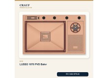 Crauf Lusso 1070 PVD Bakır 76×48 cm Evye + Lusso 4030 PVD Bakır Batarya 5 Parça Premium Set Crauf Lusso 1070 PVD Bakır 76×48 cm Evye + Lusso 4030 PVD Bakır Batarya 5 Parça Premium Set