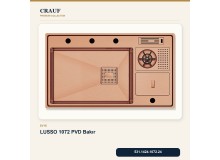 Crauf Lusso 1072 PVD Bakır 86×50 cm Evye + Lusso 4030 PVD Bakır Batarya 5 Parça Premium Set Crauf Lusso 1072 PVD Bakır 86×50 cm Evye + Lusso 4030 PVD Bakır Batarya 5 Parça Premium Set