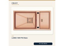 Crauf Lusso 1085 PVD Bakır 82×43 cm Evye + Lusso 4030 PVD Bakır Batarya 5 Parça Premium Set Crauf Lusso 1085 PVD Bakır 82×43 cm Evye + Lusso 4030 PVD Bakır Batarya 5 Parça Premium Set