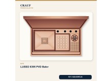 Crauf Lusso 6395 PVD Bakır 88×50 cm Evye + Lusso 4030 PVD Bakır Batarya 5 Parça Premium Set Crauf Lusso 6395 PVD Bakır 88×50 cm Evye + Lusso 4030 PVD Bakır Batarya 5 Parça Premium Set