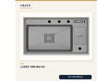 Crauf Lusso 1060 Mat Gri 86×49 cm Evye + Lusso 4030 Çelik (Mat Gri evye için nötr alternatif) Batarya 5 Parça Set Crauf Lusso 1060 Mat Gri 86×49 cm Evye + Lusso 4030 Çelik (Mat Gri evye için nötr alternatif) Batarya 5 Parça Set