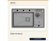 Crauf Lusso 1072 Mat Gri 86×50 cm Evye + Lusso 4030 Çelik (Mat Gri evye için nötr alternatif) Batarya 5 Parça Set Crauf Lusso 1072 Mat Gri 86×50 cm Evye + Lusso 4030 Çelik (Mat Gri evye için nötr alternatif) Batarya 5 Parça Set