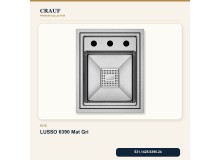 Crauf Lusso 6390 Mat Gri 38×47 cm Evye + Lusso 4030 Çelik (Mat Gri evye için nötr alternatif) Batarya 5 Parça Set Crauf Lusso 6390 Mat Gri 38×47 cm Evye + Lusso 4030 Çelik (Mat Gri evye için nötr alternatif) Batarya 5 Parça Set