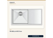 Crauf Via Bella 6072 İnox 86×45 cm Evye + Pesce 4060 Çelik Batarya 6 Parça Premium Set Crauf Via Bella 6072 İnox 86×45 cm Evye + Pesce 4060 Çelik Batarya 6 Parça Premium Set