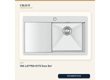 Crauf Via Lattea 6172 Sol İnox 86×51 cm Evye + Pesce 4060 Çelik Batarya 6 Parça Premium Set Crauf Via Lattea 6172 Sol İnox 86×51 cm Evye + Pesce 4060 Çelik Batarya 6 Parça Premium Set