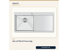 Crauf Via Lattea 6174 Sağ İnox 100×51 cm Evye + Pesce 4060 Çelik Batarya 6 Parça Premium Set Crauf Via Lattea 6174 Sağ İnox 100×51 cm Evye + Pesce 4060 Çelik Batarya 6 Parça Premium Set