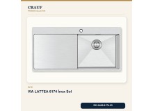 Crauf Via Lattea 6174 Sol İnox 100×51 cm Evye + Pesce 4060 Çelik Batarya 6 Parça Premium Set Crauf Via Lattea 6174 Sol İnox 100×51 cm Evye + Pesce 4060 Çelik Batarya 6 Parça Premium Set