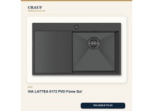 Crauf Via Lattea 6172 Sol PVD Füme 86×51 cm Evye + Pesce 4060 PVD Füme Batarya 6 Parça Premium Set Crauf Via Lattea 6172 Sol PVD Füme 86×51 cm Evye + Pesce 4060 PVD Füme Batarya 6 Parça Premium Set