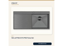 Crauf Via Lattea 6174 Sol PVD Füme 100×51 cm Evye + Pesce 4060 PVD Füme Batarya 6 Parça Premium Set Crauf Via Lattea 6174 Sol PVD Füme 100×51 cm Evye + Pesce 4060 PVD Füme Batarya 6 Parça Premium Set