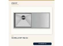 Crauf Via Bella 6071 Mat Gri Evye + Pesce 4060 Çelik Batarya 6 Parça Set