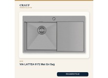 Crauf Via Lattea 6172 Sağ Mat Gri Evye + Pesce 4060 Çelik Batarya 6 Parça Set Crauf Via Lattea 6172 Sağ Mat Gri Evye + Pesce 4060 Çelik Batarya 6 Parça Set