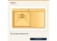 Crauf Via Lattea 6172 Sol Mat Gri Evye + Pesce 4060 Çelik Batarya 6 Parça Set