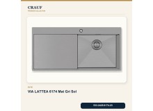 Crauf Via Lattea 6174 Sol Mat Gri Evye + Pesce 4060 Çelik Batarya 6 Parça Set