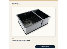 Crauf Stella 4563 PVD Füme 63×45 cm Evye + Pesce 4060 PVD Füme Batarya 6 Parça Premium Set Crauf Stella 4563 PVD Füme 63×45 cm Evye + Pesce 4060 PVD Füme Batarya 6 Parça Premium Set