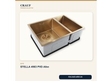 Crauf Stella 4563 PVD Altın 63×45 cm Evye + Pesce 4060 PVD Altın Batarya 6 Parça Premium Set Crauf Stella 4563 PVD Altın 63×45 cm Evye + Pesce 4060 PVD Altın Batarya 6 Parça Premium Set