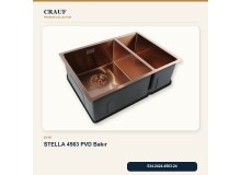 Crauf Stella 4563 PVD Bakır 63×45 cm Evye + Pesce 4060 PVD Bakır Batarya 6 Parça Premium Set Crauf Stella 4563 PVD Bakır 63×45 cm Evye + Pesce 4060 PVD Bakır Batarya 6 Parça Premium Set