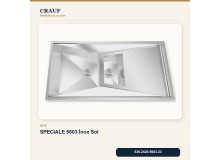 Crauf Speciale 5603 Sol İnox 100×50 cm Evye + Pesce 4060 Çelik Batarya 6 Parça Premium Set Crauf Speciale 5603 Sol İnox 100×50 cm Evye + Pesce 4060 Çelik Batarya 6 Parça Premium Set