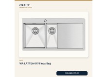 Crauf Via Lattea 6175 Sağ İnox 100×51 cm Evye + Pesce 4060 Çelik Batarya 6 Parça Premium Set Crauf Via Lattea 6175 Sağ İnox 100×51 cm Evye + Pesce 4060 Çelik Batarya 6 Parça Premium Set