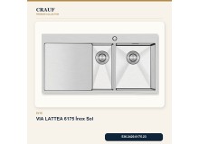 Crauf Via Lattea 6175 Sol İnox 100×51 cm Evye + Pesce 4060 Çelik Batarya 6 Parça Premium Set Crauf Via Lattea 6175 Sol İnox 100×51 cm Evye + Pesce 4060 Çelik Batarya 6 Parça Premium Set
