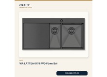 Crauf Via Lattea 6175 Sol PVD Füme 100×51 cm Evye + Pesce 4060 PVD Füme Batarya 6 Parça Premium Set Crauf Via Lattea 6175 Sol PVD Füme 100×51 cm Evye + Pesce 4060 PVD Füme Batarya 6 Parça Premium Set