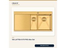Crauf Via Lattea 6175 Sol PVD Altın 100×51 cm Evye + Pesce 4060 PVD Altın Batarya 6 Parça Premium Set Crauf Via Lattea 6175 Sol PVD Altın 100×51 cm Evye + Pesce 4060 PVD Altın Batarya 6 Parça Premium Set