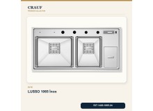 Crauf Lusso 1065 İnox 100×49 cm Evye + Lusso 4030 Çelik Batarya 5 Parça Premium Set Crauf Lusso 1065 İnox 100×49 cm Evye + Lusso 4030 Çelik Batarya 5 Parça Premium Set