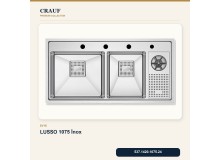 Crauf Lusso 1075 İnox 100×50 cm Evye + Lusso 4030 Çelik Batarya 5 Parça Premium Set Crauf Lusso 1075 İnox 100×50 cm Evye + Lusso 4030 Çelik Batarya 5 Parça Premium Set
