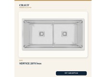 Crauf Vertice 2075 İnox 101,6×50,8 cm Evye + Vertice 4050 Çelik Batarya 6 Parça Premium Set Crauf Vertice 2075 İnox 101,6×50,8 cm Evye + Vertice 4050 Çelik Batarya 6 Parça Premium Set