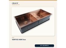 Crauf Vertice 4895 İnox 95×48 cm Evye + Vertice 4050 Çelik Batarya 6 Parça Premium Set Crauf Vertice 4895 İnox 95×48 cm Evye + Vertice 4050 Çelik Batarya 6 Parça Premium Set