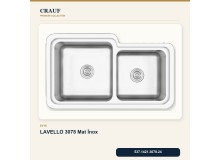 Crauf Lavello 3078 Mat İnox 78×45,2 cm Evye + Pesce 4060 Çelik Batarya 5 Parça Premium Set Crauf Lavello 3078 Mat İnox 78×45,2 cm Evye + Pesce 4060 Çelik Batarya 5 Parça Premium Set