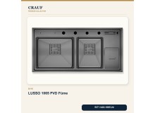 Crauf Lusso 1065 PVD Füme 100×49 cm Evye + Lusso 4030 PVD Füme Batarya 5 Parça Premium Set Crauf Lusso 1065 PVD Füme 100×49 cm Evye + Lusso 4030 PVD Füme Batarya 5 Parça Premium Set