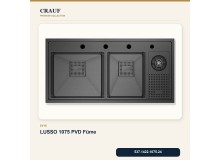 Crauf Lusso 1075 PVD Füme 100×50 cm Evye + Lusso 4030 PVD Füme Batarya 5 Parça Premium Set Crauf Lusso 1075 PVD Füme 100×50 cm Evye + Lusso 4030 PVD Füme Batarya 5 Parça Premium Set
