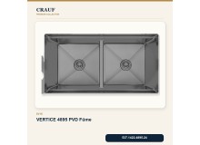 Crauf Vertice 4895 PVD Füme 95×48 cm Evye + Vertice 4050 PVD Füme Batarya 6 Parça Premium Set