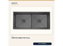Crauf Vertice 4898A PVD Füme 98×48 cm Evye + Vertice 4050 PVD Füme Batarya 6 Parça Premium Set