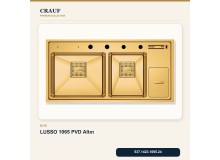 Crauf Lusso 1065 PVD Altın 100×49 cm Evye + Lusso 4030 PVD Altın Batarya 5 Parça Premium Set Crauf Lusso 1065 PVD Altın 100×49 cm Evye + Lusso 4030 PVD Altın Batarya 5 Parça Premium Set
