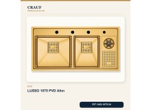 Crauf Lusso 1075 PVD Altın 100×50 cm Evye + Lusso 4030 PVD Altın Batarya 5 Parça Premium Set Crauf Lusso 1075 PVD Altın 100×50 cm Evye + Lusso 4030 PVD Altın Batarya 5 Parça Premium Set